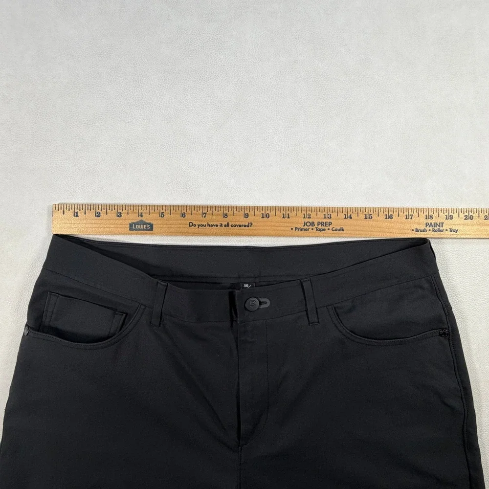 Public Rec Mens Workday Pants Black 36x30 Tapered Stretch Golf Commuter Chino